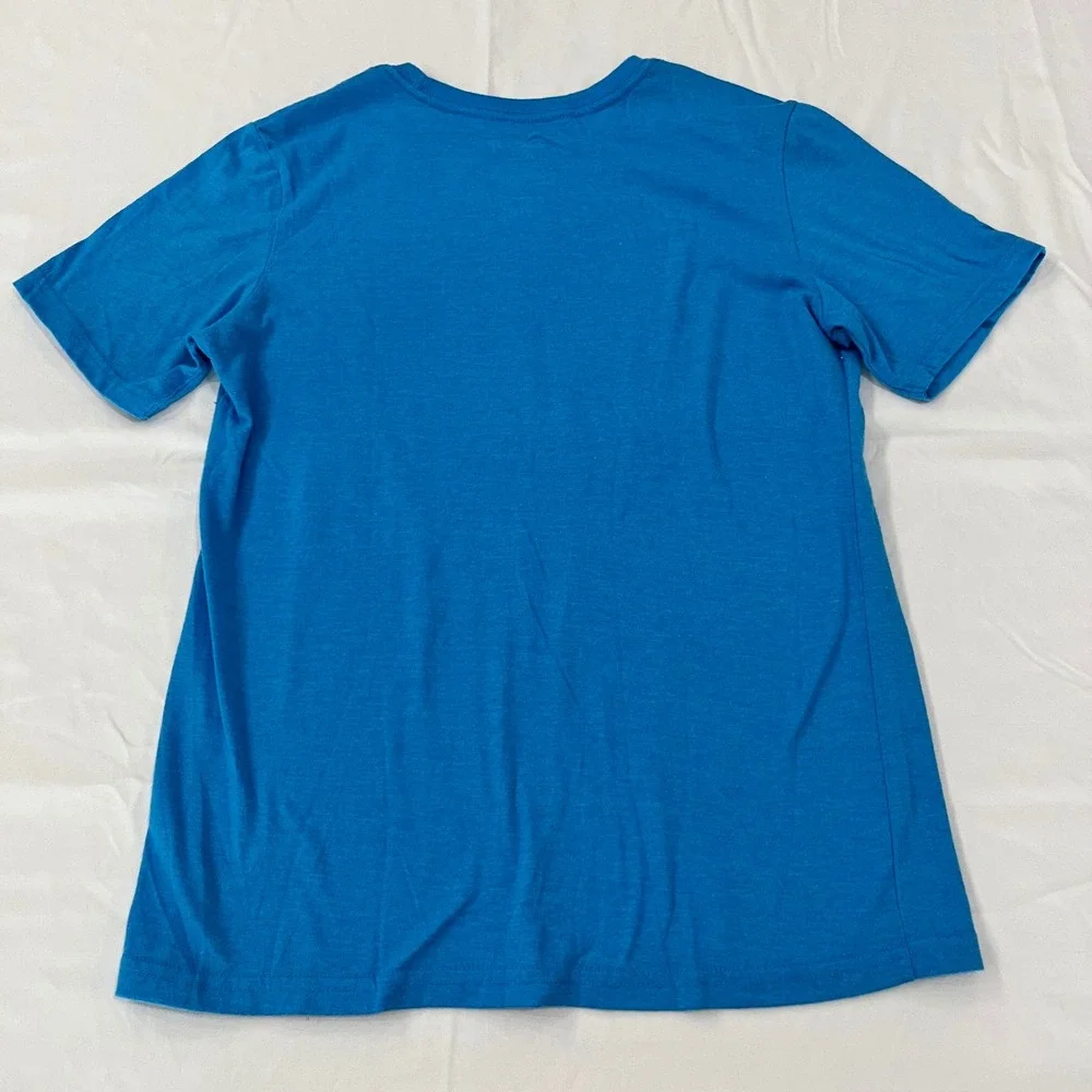 Disney Blue Mickey Minnie Mouse Kissing Heart Boys‎ XL / Women's S T Shirt